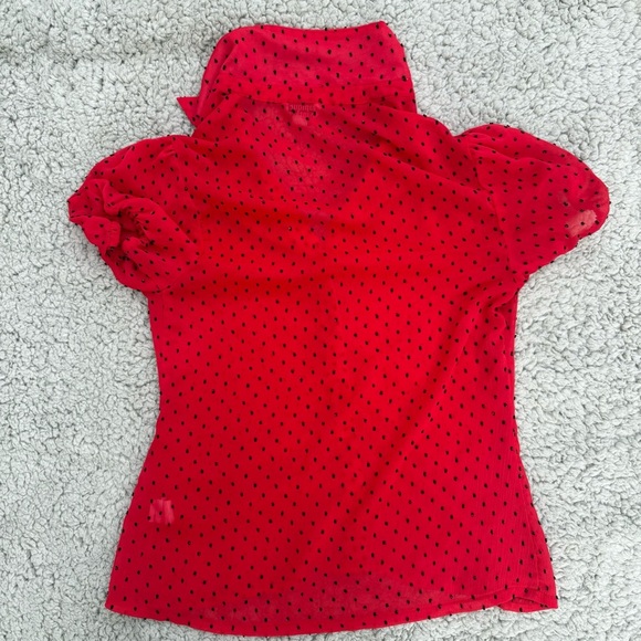 Unique Vintage Polka Dot Pinup Girl Blouse - Picture 4 of 5